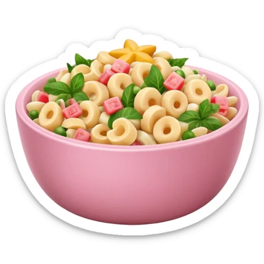 Hawaiian Mac salad light pink bowl sticker