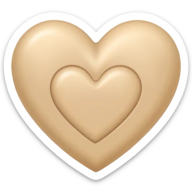 Corazón beige sticker