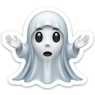 A ghost of a font character sticker