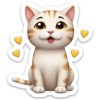 Cute cat sending kisses  sticker