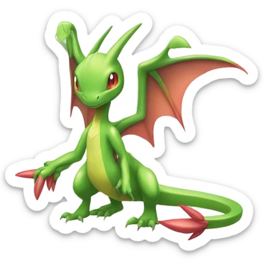 Full body shiny Flygon-Scyther-grovyle sticker