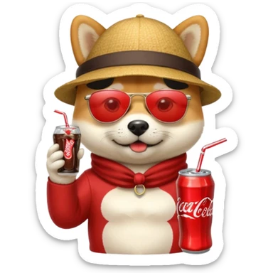 Shiba Jasper Coca Cola sticker
