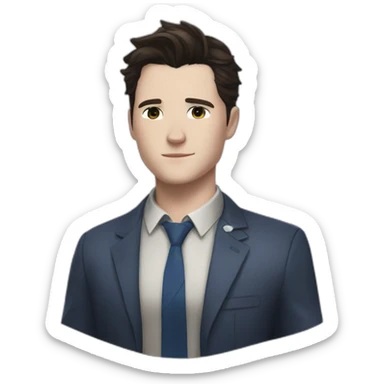 Bryan dechart dress as Connor from Detroit become human sticker