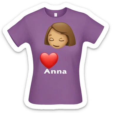 T-shirt with the inscription “I ❤️anna ” sticker