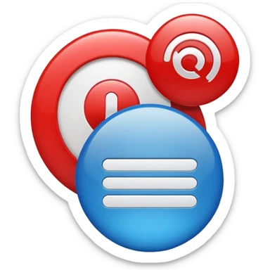 Emoji-style “No Internet” icon, blue Wi-Fi symbol, bottom-right small red circle with white X (close icon), glossy 3D emoji look, clean vector, transparent background. sticker
