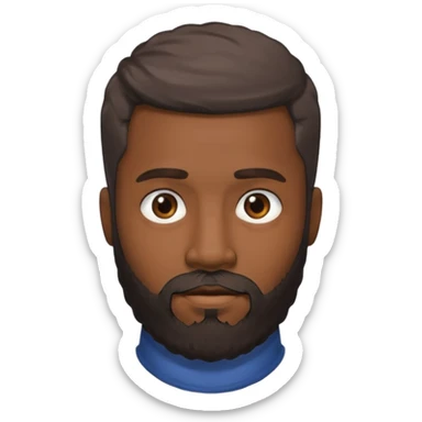 beared and fade hair black man sticker