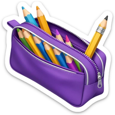 Pencil pouch with zipper mouth sticker
