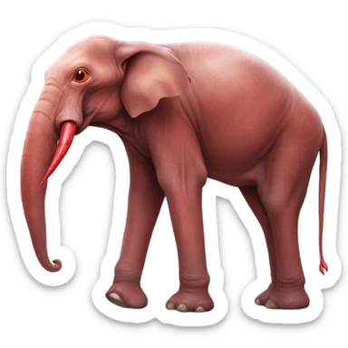 alien red human man crab president in elephant body sticker