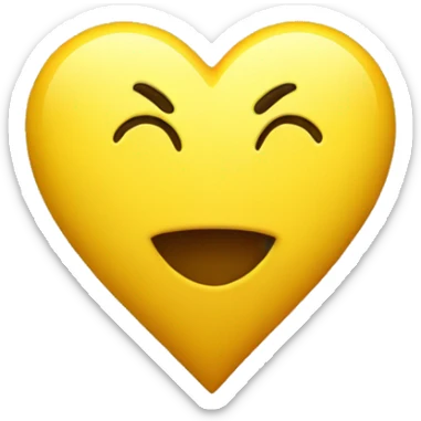 a yellow heart that looks like an emote sticker