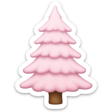 Light Pink Christmas tree no decorations  sticker