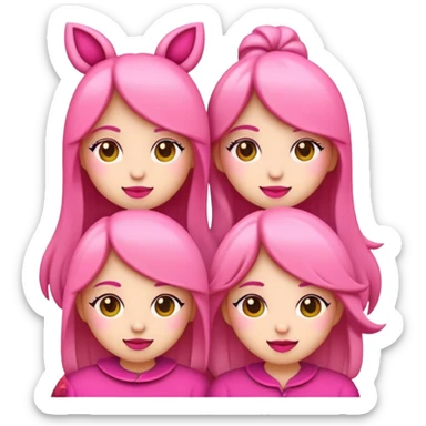 quiero emojis para chicas, que sean que incluyan muchísimo color rosa, palo y que sean muy muy monos, ya que los quiero utilizar para TikTok para vídeos que genero sobre hauls Skincare y Make-Up Tienen que ser muy monos y bastante Cute sticker