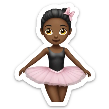Black ballerina with bow  sticker