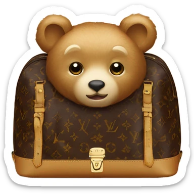 Bear Louis Vuitton bag sticker