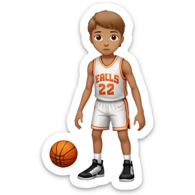 12 year old boy with light brown hair that is a basketball player with a heel injury sticker