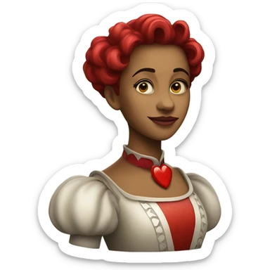 Queen of hearts sticker