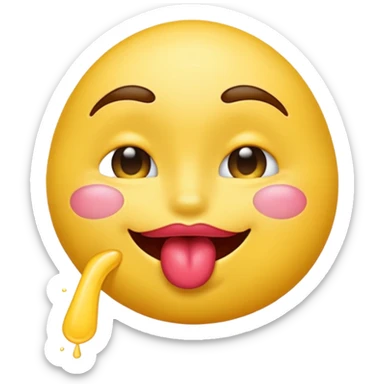 Make me an emoji doing a kiss face sticker