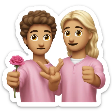 Dos rosas cruzadas entre ellas como dos espadas, que estén siendo agarradas por solo una mano cada rosa y que en los nudillos de esa manos en una que ponga Sauce y en la otra mano boyz sticker