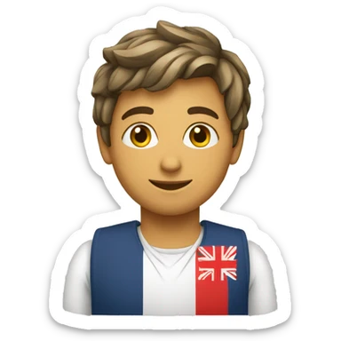 Jeune algérien avec un drapeau sticker