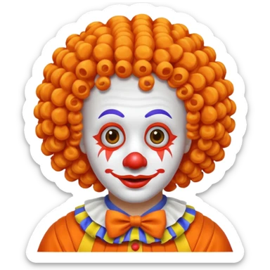 clown wig hair only sticker