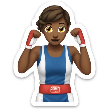 A woman boxer meme sticker