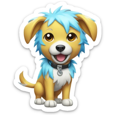 Colorful Electric Dog Pokémon sticker