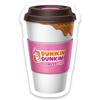 A Dunkin coffee cup but Megan thee stallion themed that says HOTTIES run on Dunkin  sticker