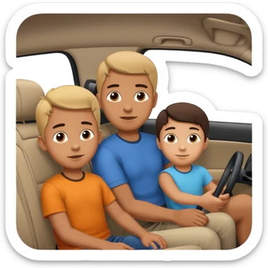 A Kid In A Car Interior In The  Seat With Your Dad sticker