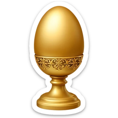 golden egg on a gold pedestal sticker