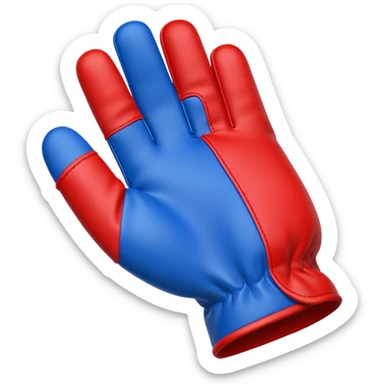  #1 glove first finger up arm   in blue (#00A3E0) and red (#F9423A)  sticker