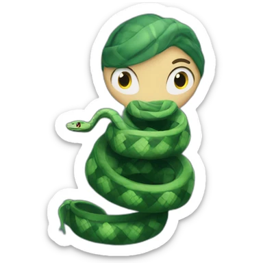 snake wearing a slytherin scarf hogwarts sticker