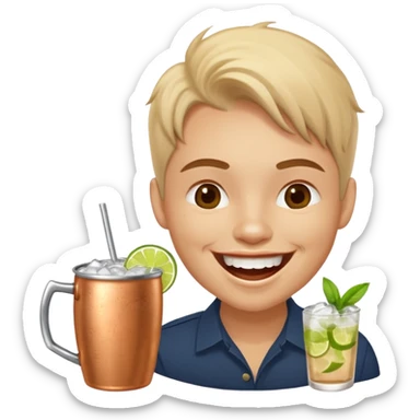 moscow mule riéndose  sticker