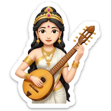 the Hindu goddess Saraswati sticker