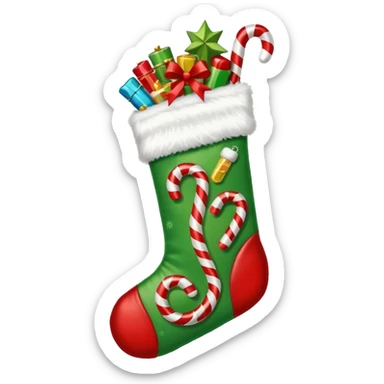 masculine christmas stocking sticker