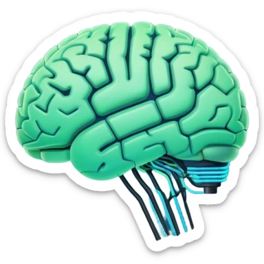 I need an emoji for Slack that ilustrates Artificial Intelligence (AI) si I can flag/tag pull requests and messages that are generated with AI for colleagues to know that they need to pay attention !

Make it animated and as large as possible  sticker