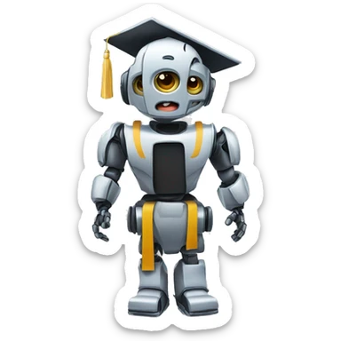 graduating high school robo sticker
