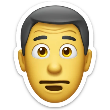 a microsoft style emoji that is a yellow face with a shocked expression and his hands on his head sticker