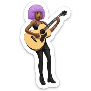 celebrity performing at a concert in 2050 sticker