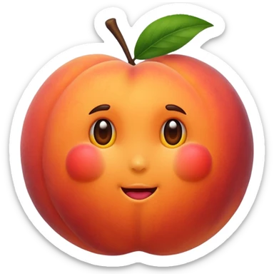 Peach sticker
