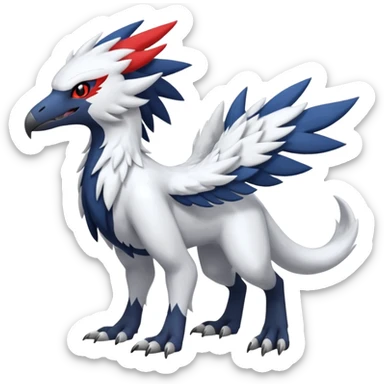 Nargacuga-Absol-Sergal-Silvally-Latios-fusion, full body  sticker