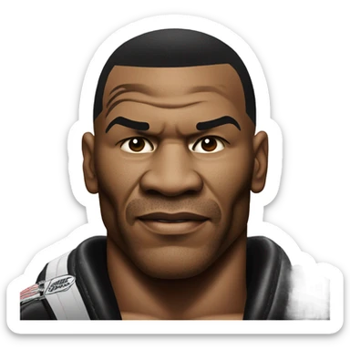 Mike Tyson knockout sticker