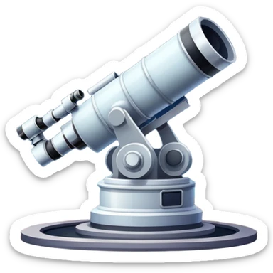 An icon featuring visible planets, distant stars, and galaxies, an observatory with a giant telescope, set against a starry sky, symbolizing the study of astronomy and celestial exploration. Transparent background highlights the wonder of the universe. sticker