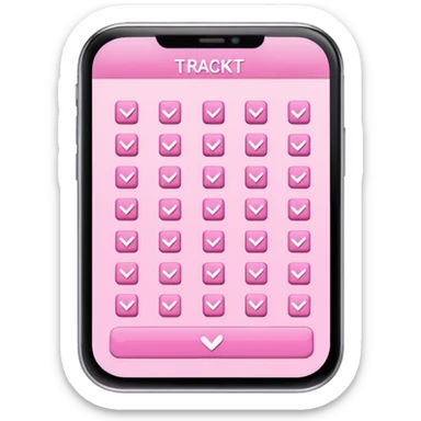 habit tracker cute pink sticker