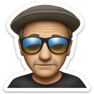 bono with peace sunglasses and world peace tshirt sticker