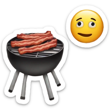 barbecue with bacon and zebra sticker