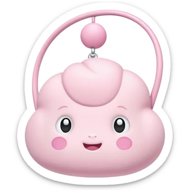 Pink baby Mobil sticker