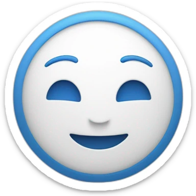 Letra v blanca dentro de un círculo azul sticker