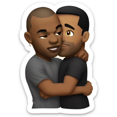 Mike Tyson kissing Drake  sticker