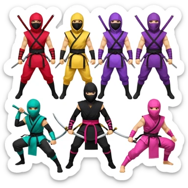 segun los signos zodiacal por favor crea 12 con el emoji del ninja sticker