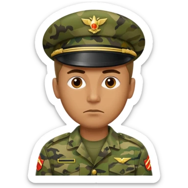 I want an emoji for a male filipino special action force officer camouflage uniform sticker