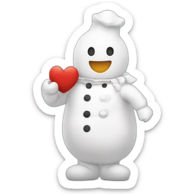 bonhomme qui fait un coeur avec ses main sticker